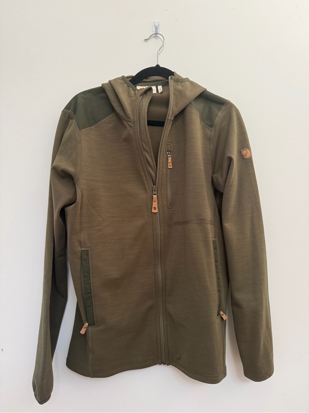Fjallraven Olive Green Hooded Zip Jacket